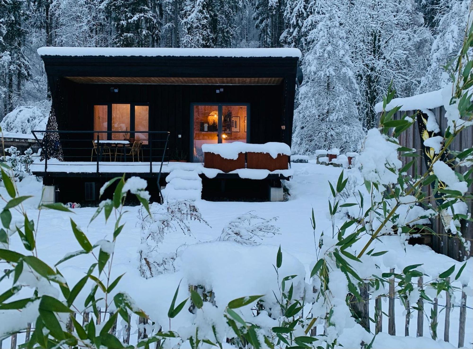 Hjem - Tiny Homes Direkt Am Wald Zwischen Allgaeu & Bodensee Bergatreute Extérieur photo